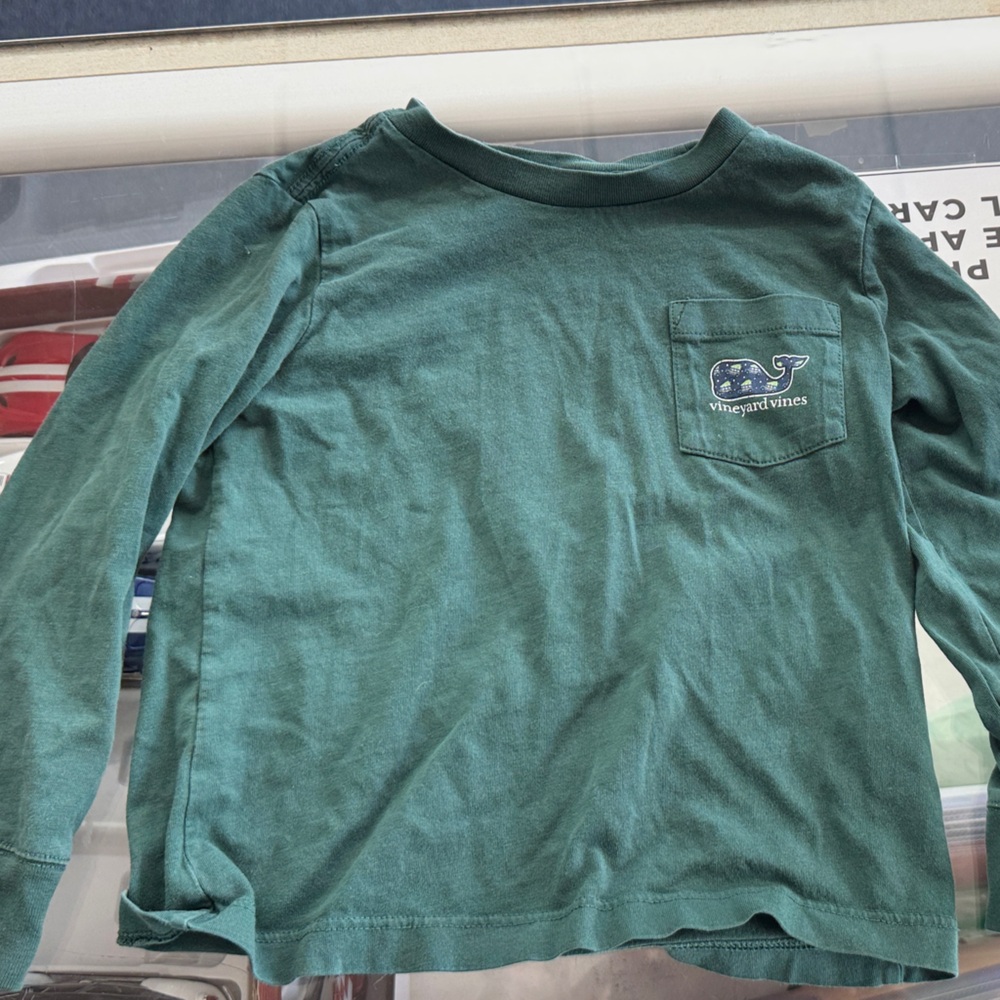 Vineyard Vines Green long sleeve logo shirt - 2T